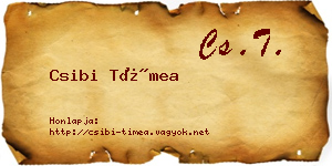 Csibi Tímea névjegykártya