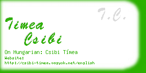 timea csibi business card